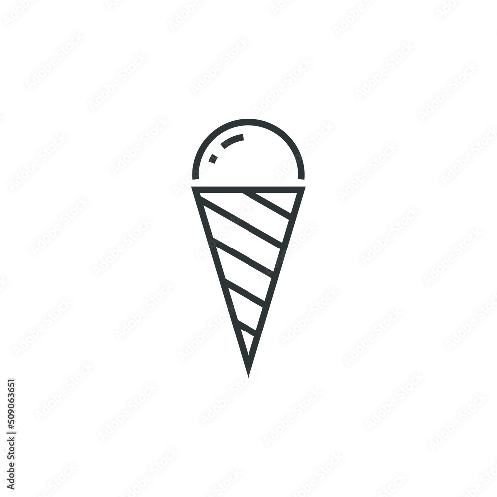 Vector sign of the Ice Cream symbol is isolated on a white background. Ice Cream icon color editable. Vector sign of the Ice Cream symbol is isolated on a white background. Ice Cream icon color editable.