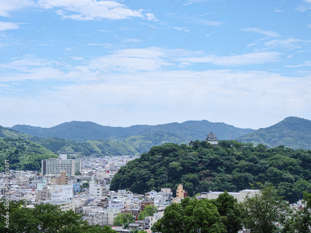 宇和島城と城下町の風景
