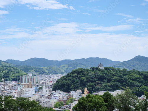 宇和島城と城下町の風景 