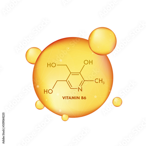 Vitamin b6 formula for medical design. Vitamin b6 formula.