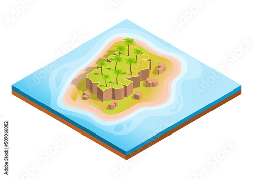 isometric beautiful island
