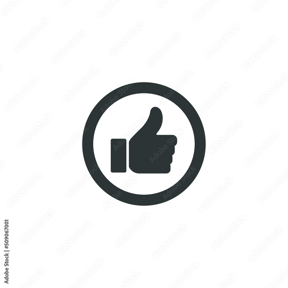 Vector sign of the like symbol is isolated on a white background. like icon color editable. Vector sign of the like symbol is isolated on a white background. like icon color editable.