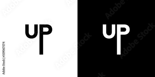 Simple and unique up illustration logo design