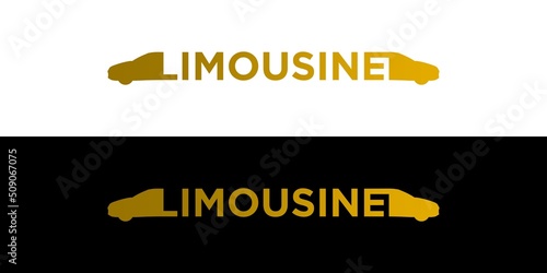 Unique and modern limousine car illustration logo design