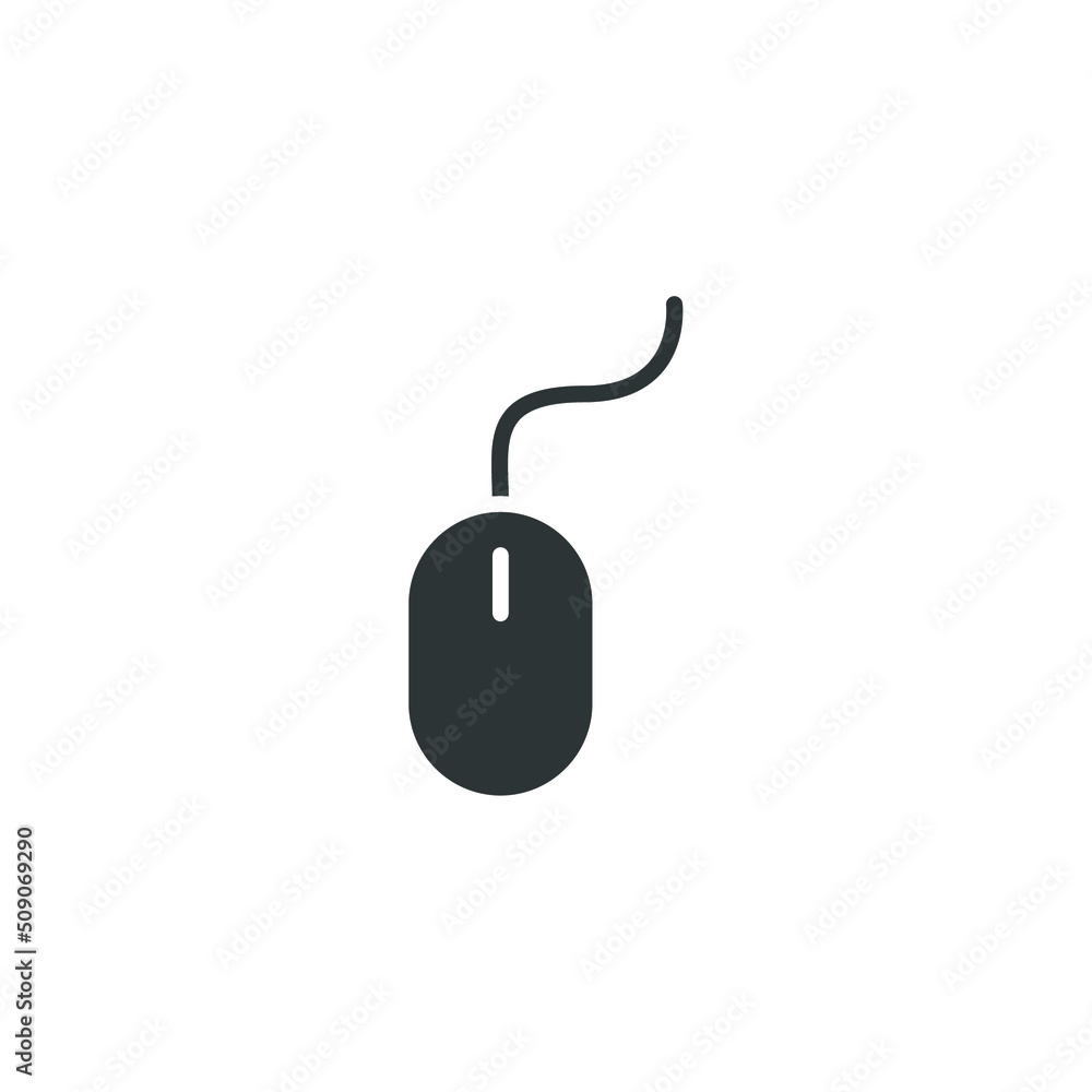 Vector sign of the mouse symbol is isolated on a white background. mouse icon color editable. Vector sign of the mouse symbol is isolated on a white background. mouse icon color editable.