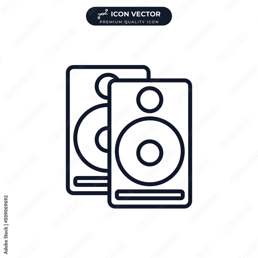 speaker music icon symbol template for graphic and web design collection logo vector illustration speaker music icon symbol template for graphic and web design collection logo vector illustration