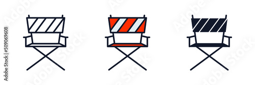 director chair icon symbol template for graphic and web design collection logo vector illustration
