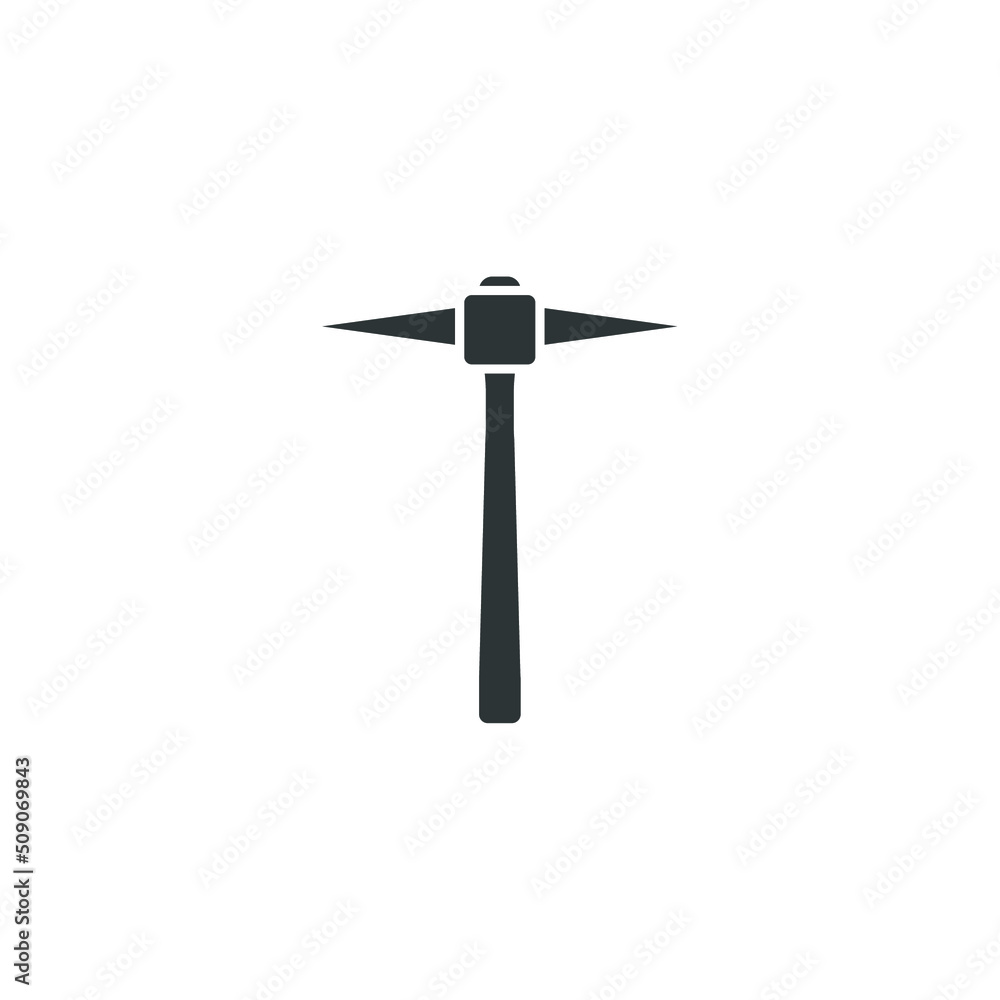 Vector sign of the Pickaxe symbol is isolated on a white background. Pickaxe icon color editable. Vector sign of the Pickaxe symbol is isolated on a white background. Pickaxe icon color editable.
