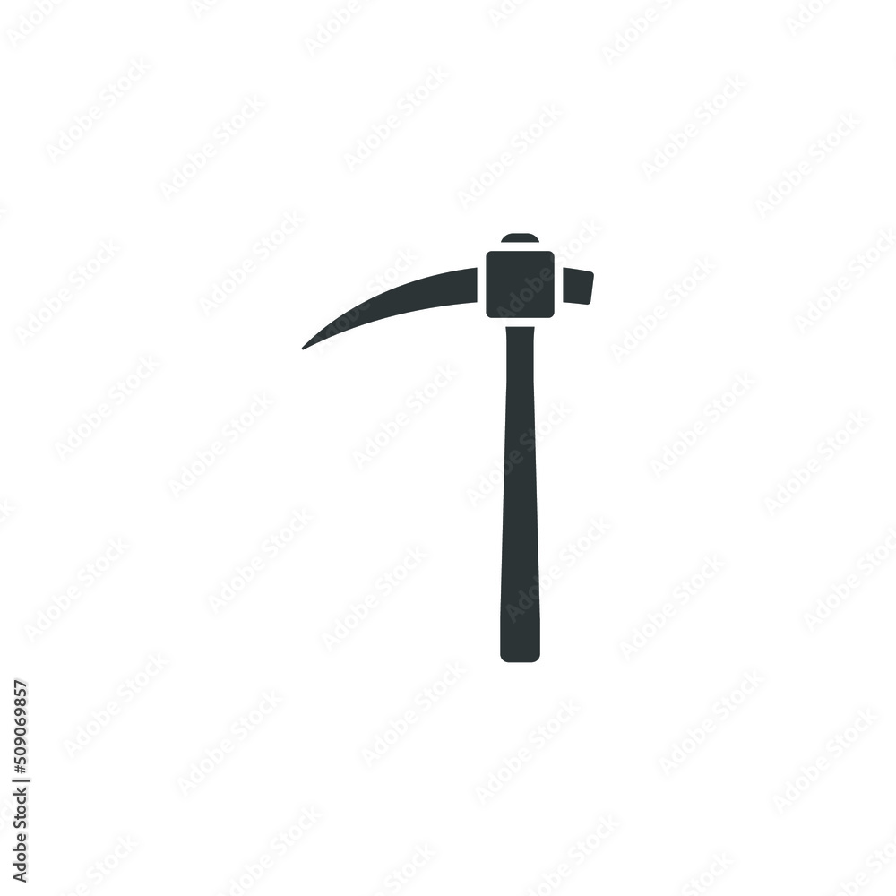 Vector sign of the Pickaxe symbol is isolated on a white background. Pickaxe icon color editable. Vector sign of the Pickaxe symbol is isolated on a white background. Pickaxe icon color editable.