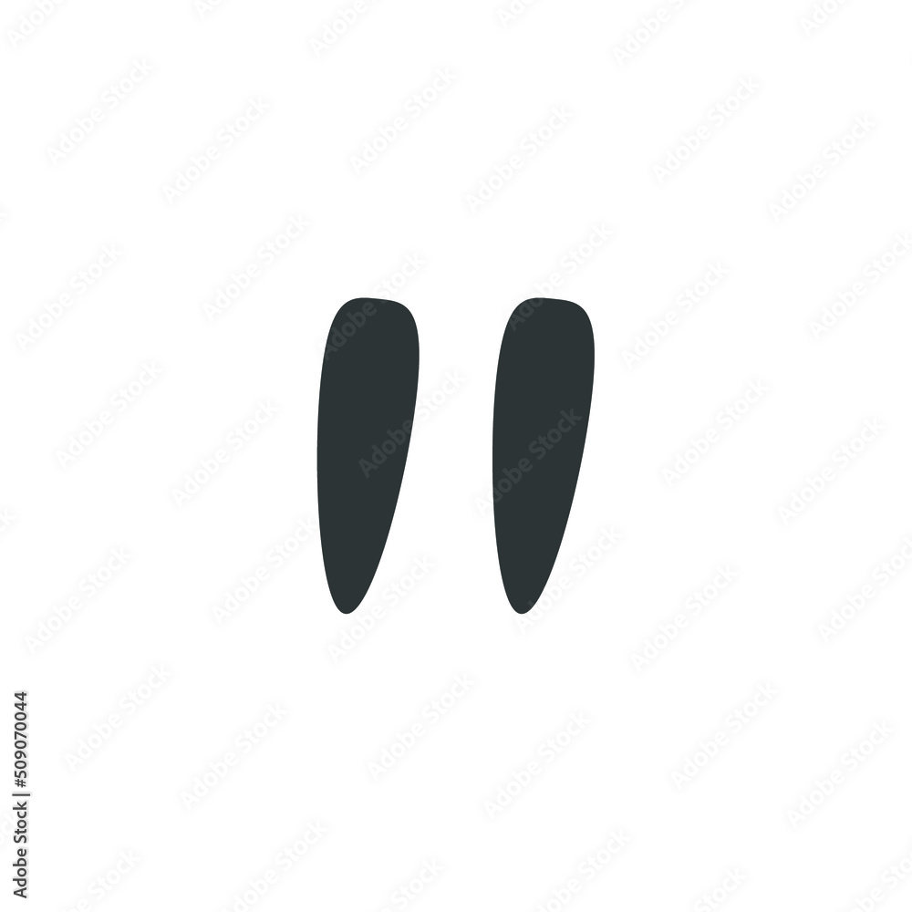 Vector sign of the Quote symbol is isolated on a white background. Quote icon color editable. Vector sign of the Quote symbol is isolated on a white background. Quote icon color editable.