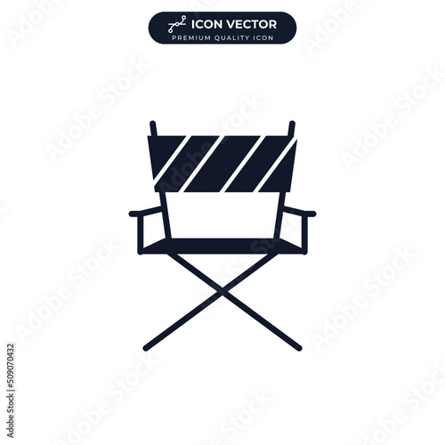 director chair icon symbol template for graphic and web design collection logo vector illustration