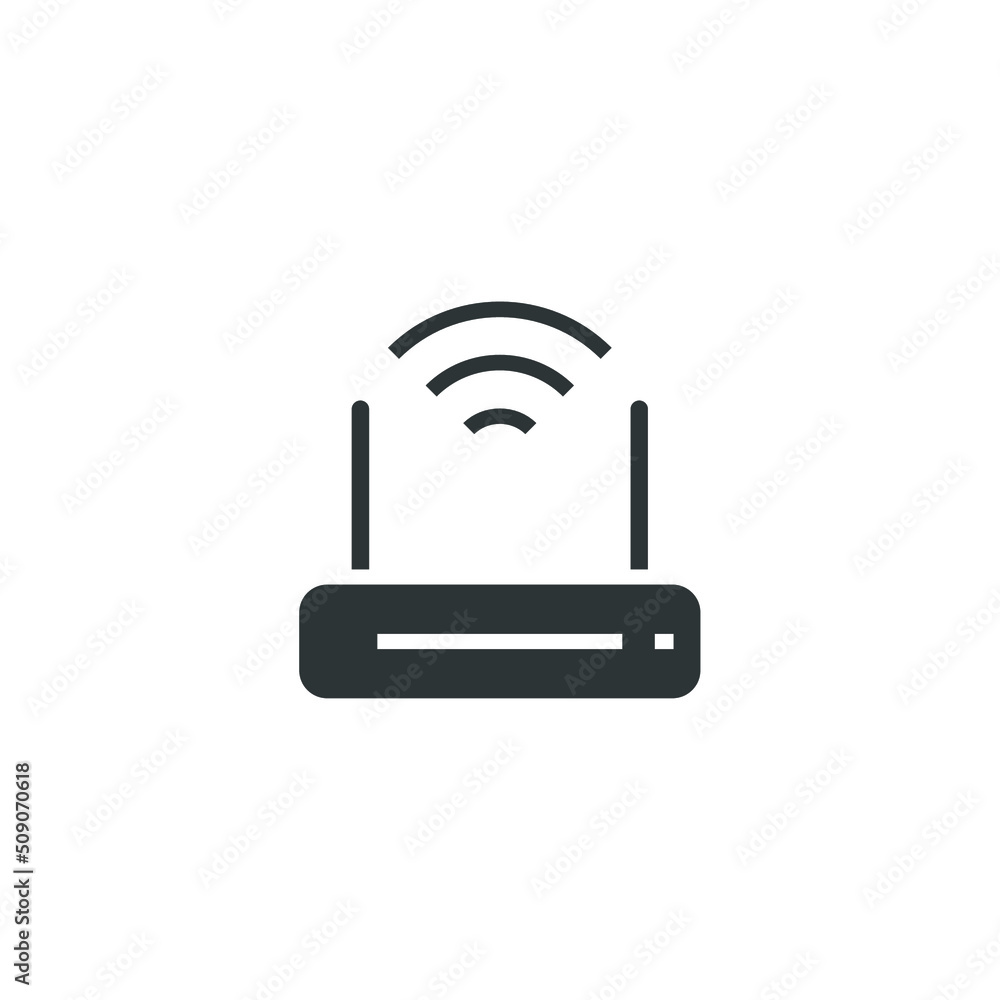 Vector sign of the router symbol is isolated on a white background. router icon color editable. Vector sign of the router symbol is isolated on a white background. router icon color editable.