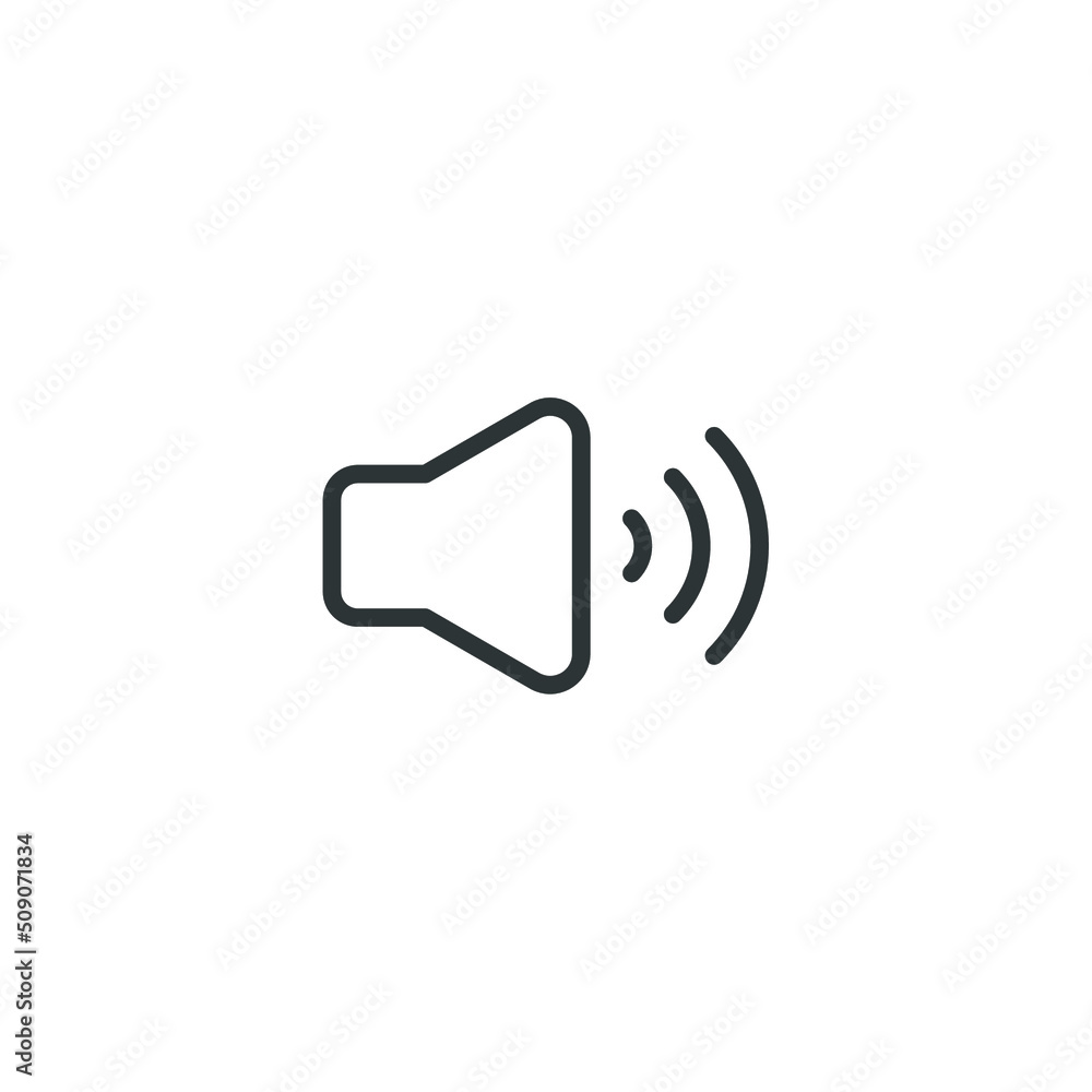 Vector sign of the speaker symbol is isolated on a white background. speaker icon color editable. Vector sign of the speaker symbol is isolated on a white background. speaker icon color editable.