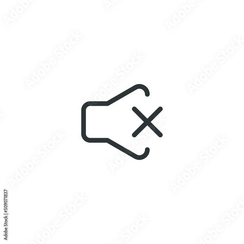 Vector sign of the speaker symbol is isolated on a white background. speaker icon color editable.