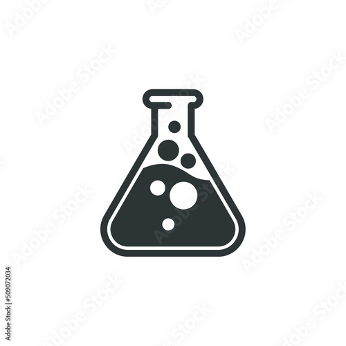 Vector sign of the Test tube symbol is isolated on a white background. Test tube icon color editable.