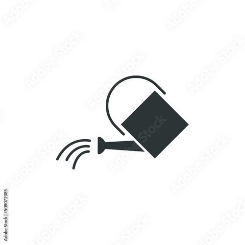 Vector sign of the The watering can symbol is isolated on a white background. The watering can icon color editable.