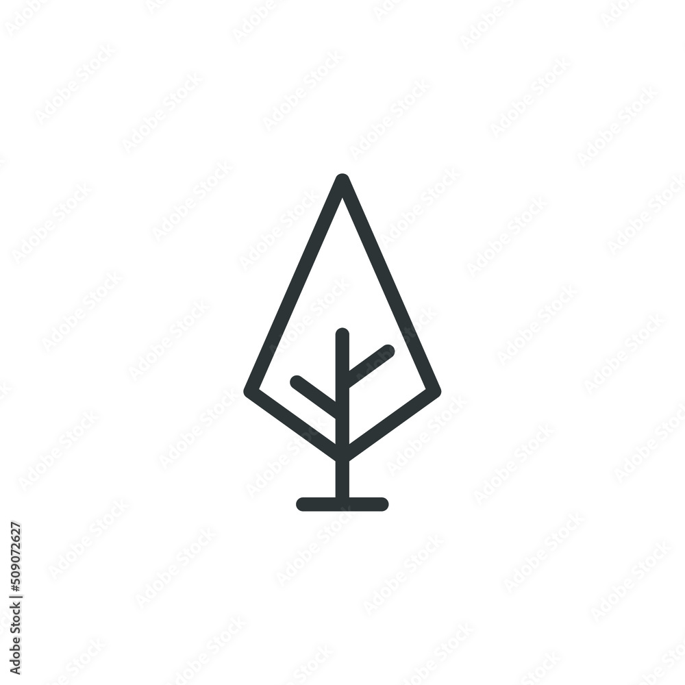 Vector sign of the tree symbol is isolated on a white background. tree icon color editable. Vector sign of the tree symbol is isolated on a white background. tree icon color editable.