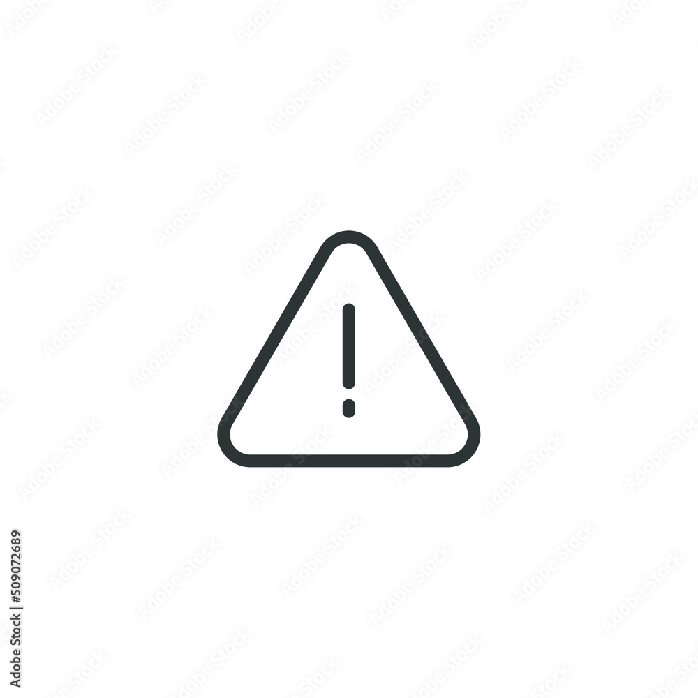 Vector sign of the warning symbol is isolated on a white background. warning icon color editable. Vector sign of the warning symbol is isolated on a white background. warning icon color editable.