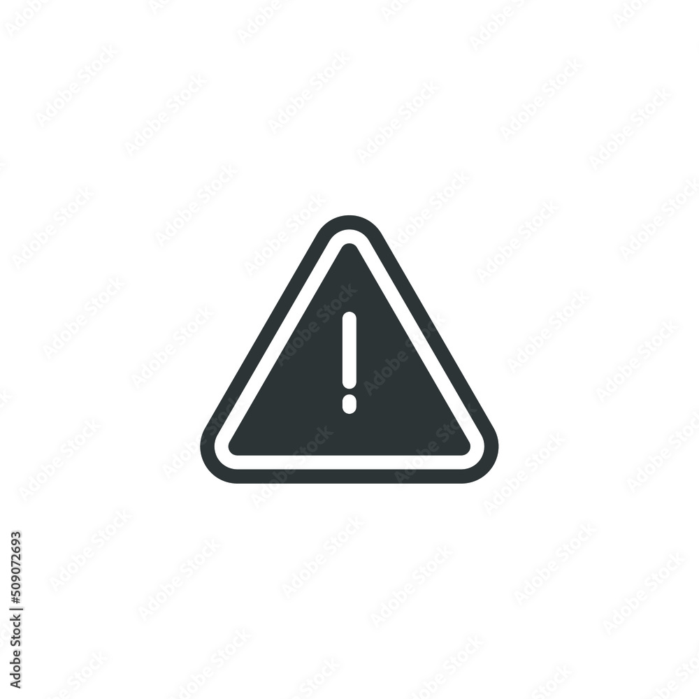 Vector sign of the warning symbol is isolated on a white background. warning icon color editable. Vector sign of the warning symbol is isolated on a white background. warning icon color editable.