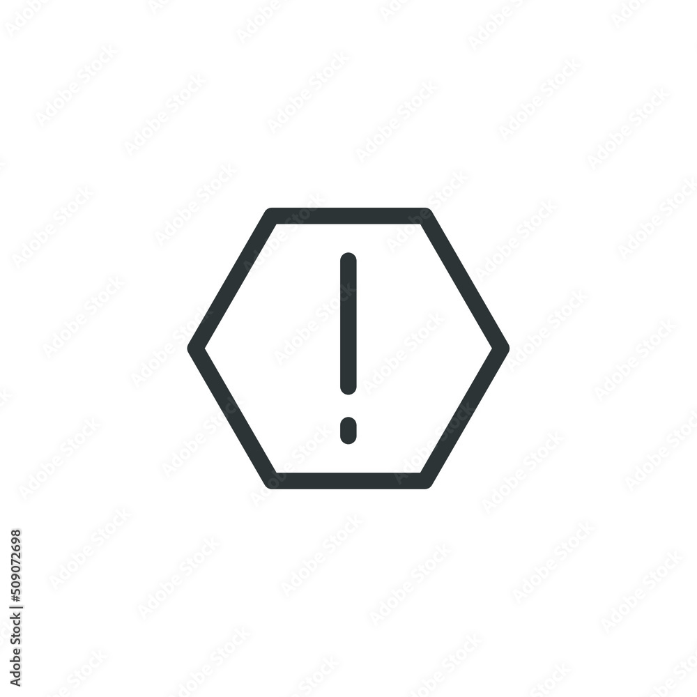Vector sign of the warning symbol is isolated on a white background. warning icon color editable. Vector sign of the warning symbol is isolated on a white background. warning icon color editable.