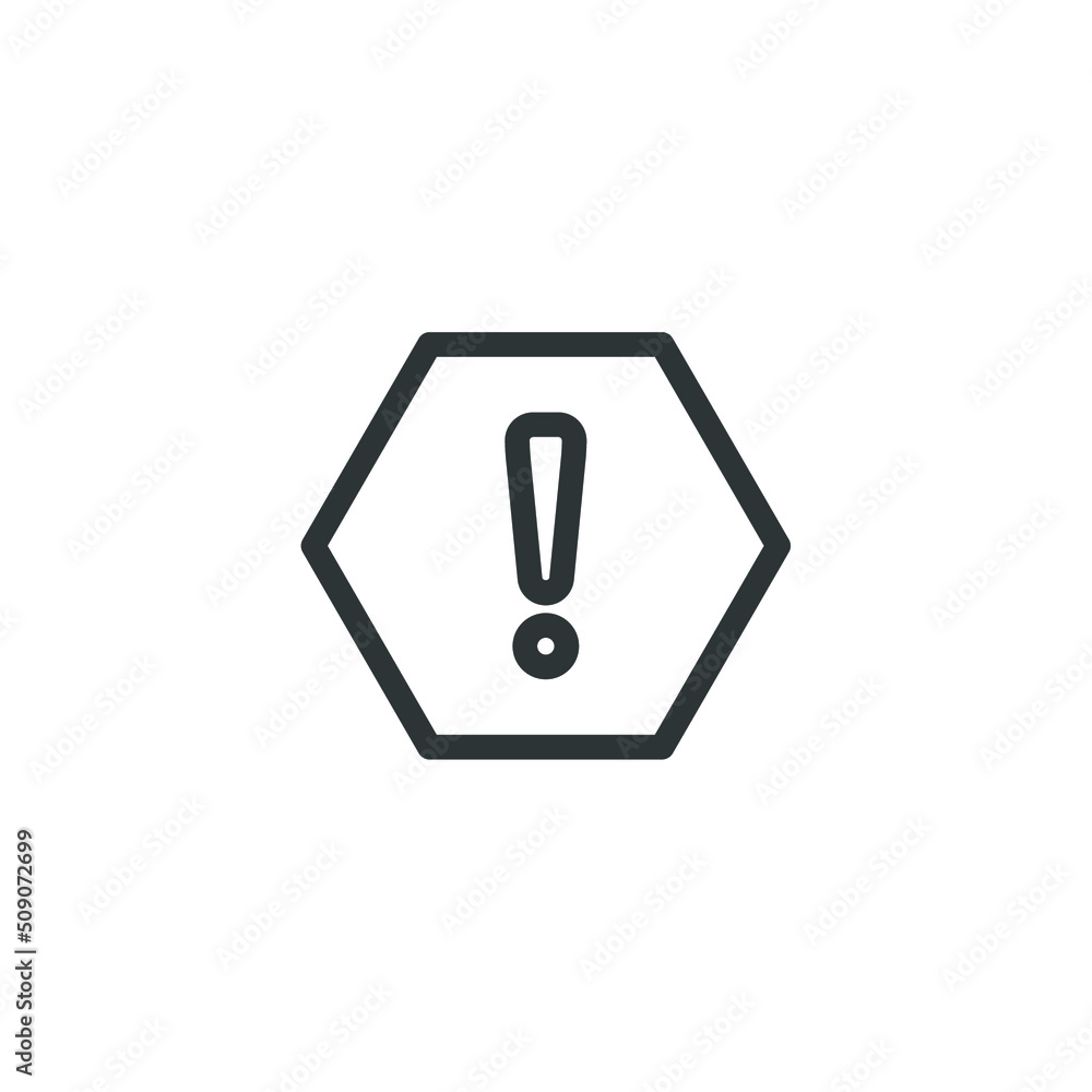 Vector sign of the warning symbol is isolated on a white background. warning icon color editable. Vector sign of the warning symbol is isolated on a white background. warning icon color editable.