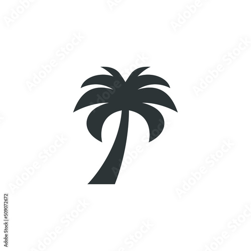 Vector sign of the tropical palm trees symbol is isolated on a white background. tropical palm trees icon color editable.