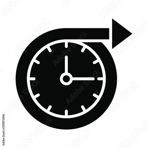 Long term icon. clock sign. vector illustration