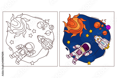 Wallpaper Mural Hand_drawn_cute_space_coloring_page_(5) Torontodigital.ca