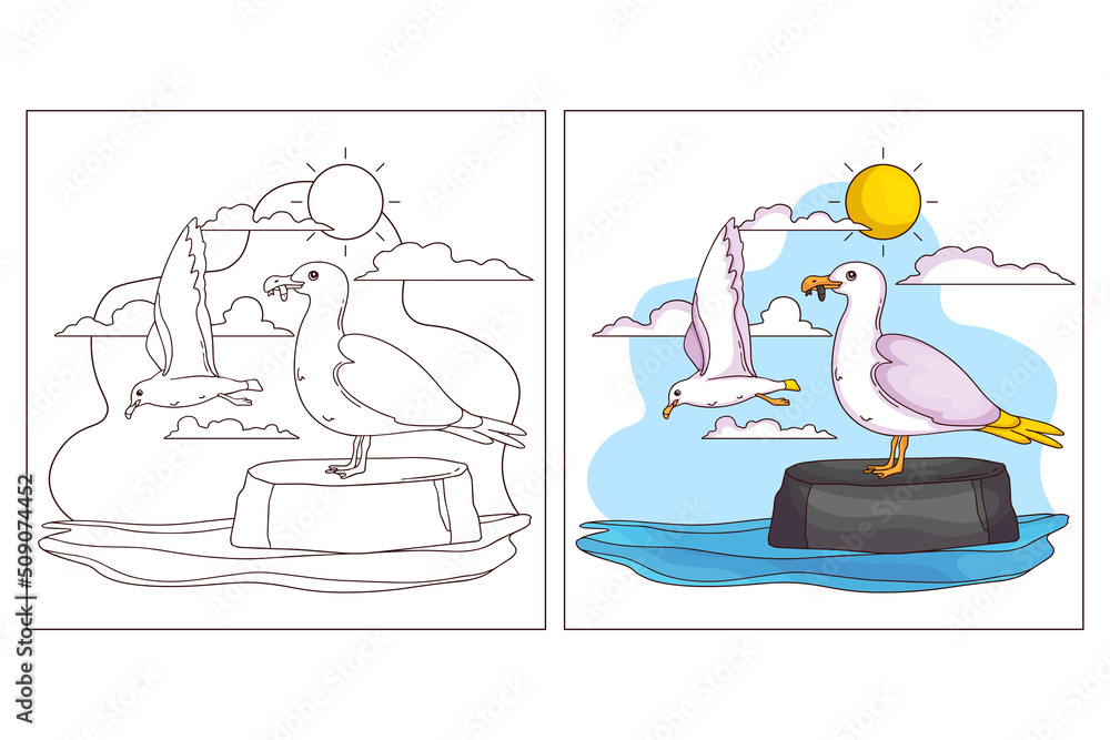 Hand drawn cute bird for coloring page (3) Stock Vector | Adobe Stock