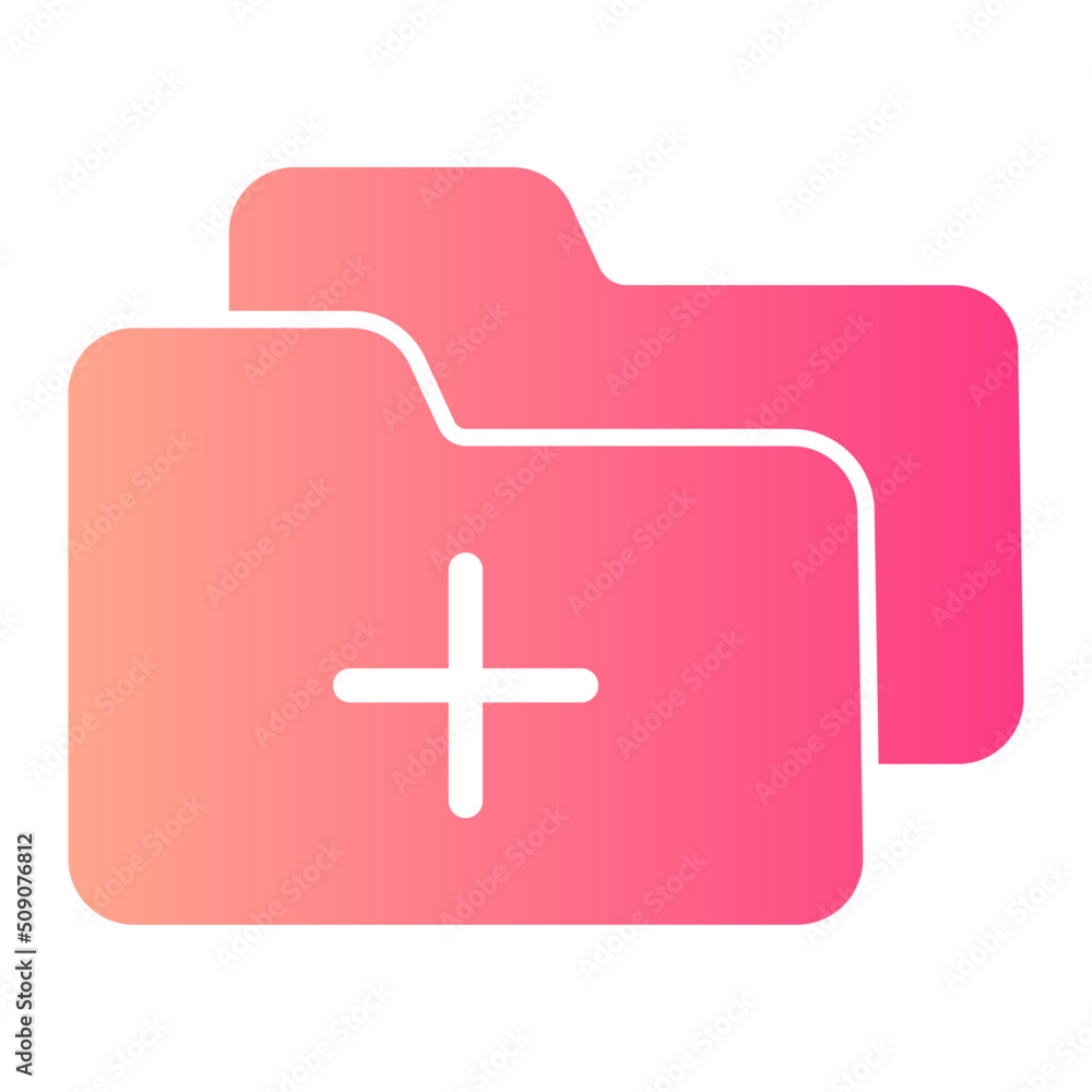 Obraz premium add folder gradient icon