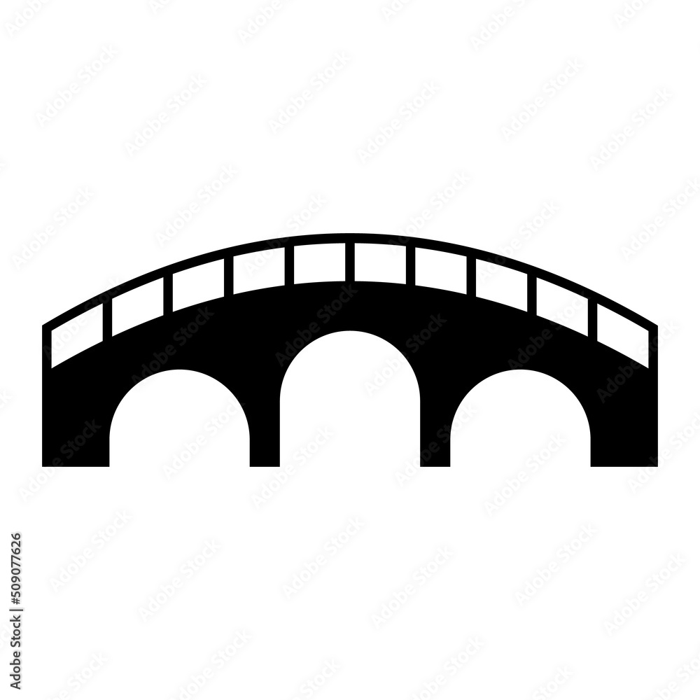 Bridge icon. Ground transportation symbol. Vector illustration