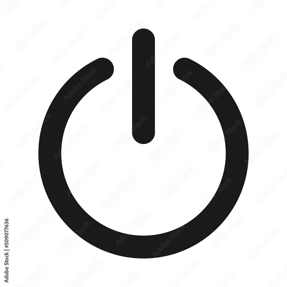 Turn power on or turn power off flat vector icon. Shut Down icon Turn power on or turn power off flat vector icon. Shut Down icon