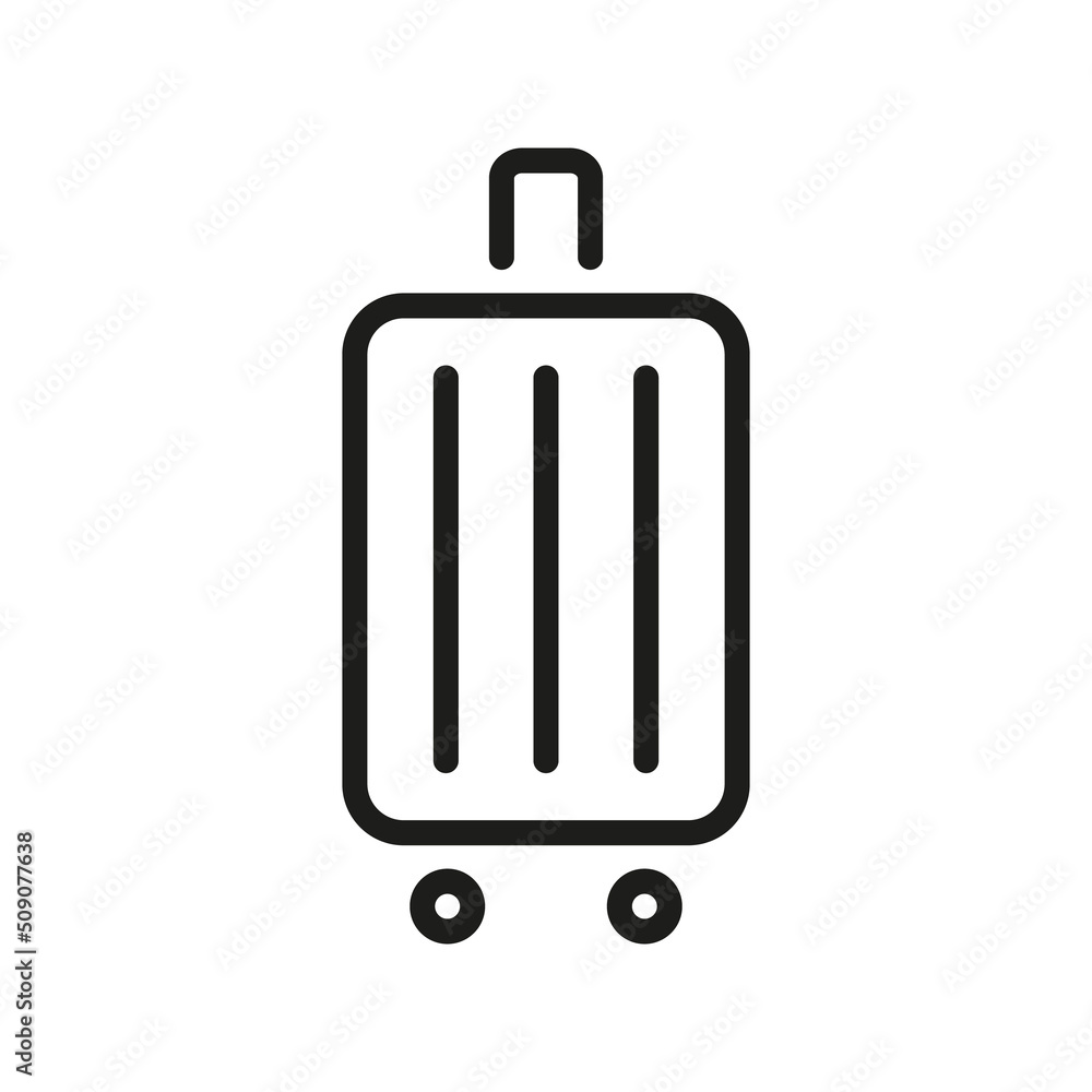 Baggage, luggage line icon, outline vector sign. Travel bag icon vector Baggage, luggage line icon, outline vector sign. Travel bag icon vector