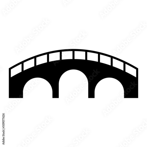 Bridge icon. Ground transportation symbol. Vector illustration