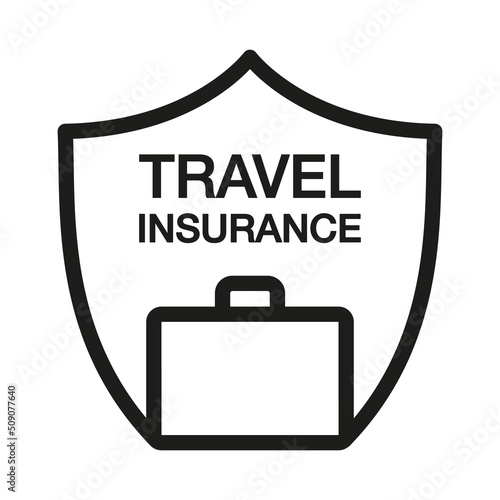 Travel insurance linear icon. Covering traveling costs. Reimbursement for flight cancellation.
