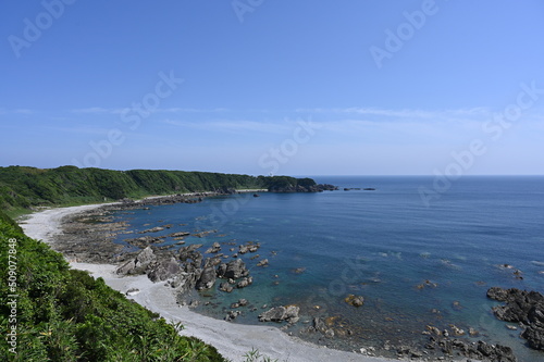 Kii Peninsula coastline in spring