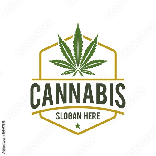 Cannabis Exclusive Logo Design template