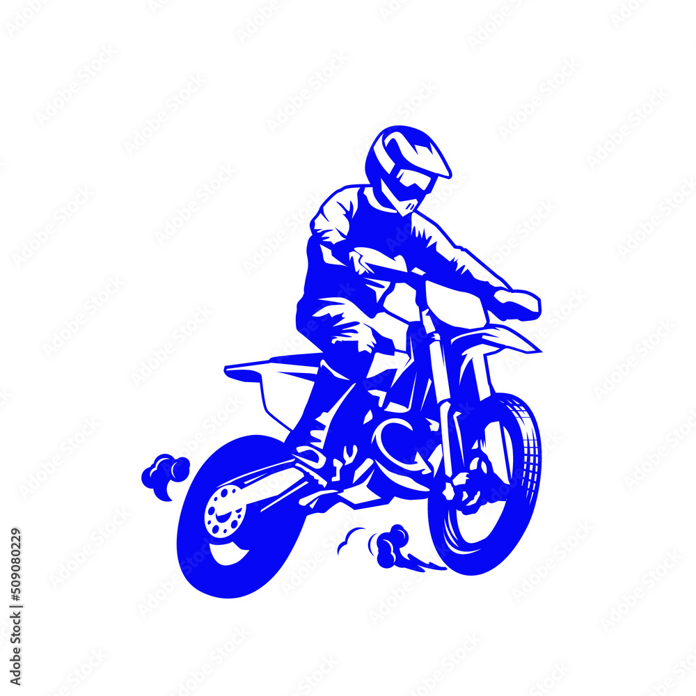 Motocross rider racer race vector illustration Motocross rider racer race vector illustration