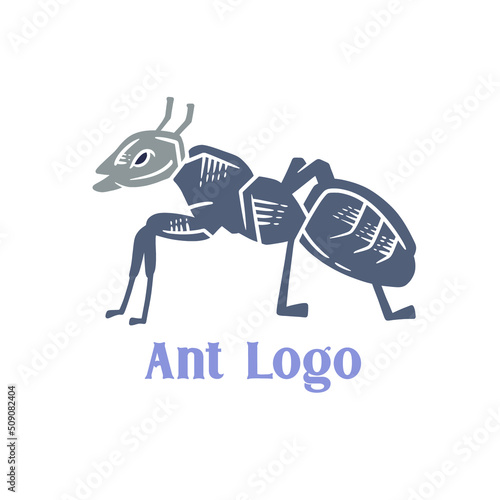 illustration ant animal logo icon
