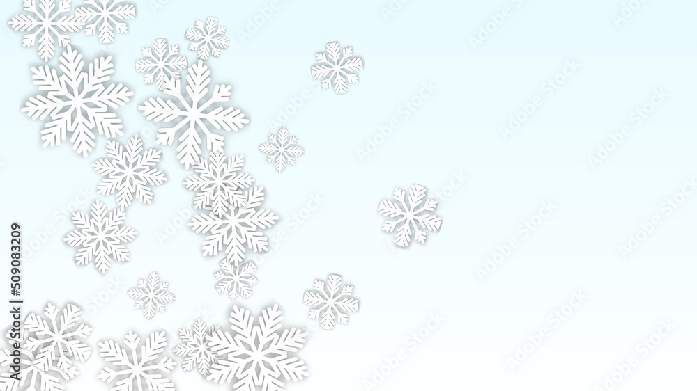 Christmas Vector Background with Falling Snowflakes. Isolated on Red Background. Realistic Snow Sparkle Pattern. Snowfall Overlay Print. Winter Sky. Papercut Snowflakes. Christmas Vector Background with Falling Snowflakes. Isolated on Red Background. Realistic Snow Sparkle Pattern. Snowfall Overlay Print. Winter Sky. Papercut Snowflakes.