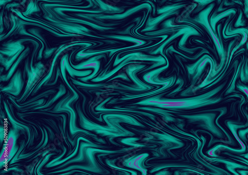 Colorful fluid background. Abstract blue marble texture