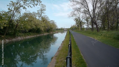 Martesana canal, near Inzago (Italy) photo