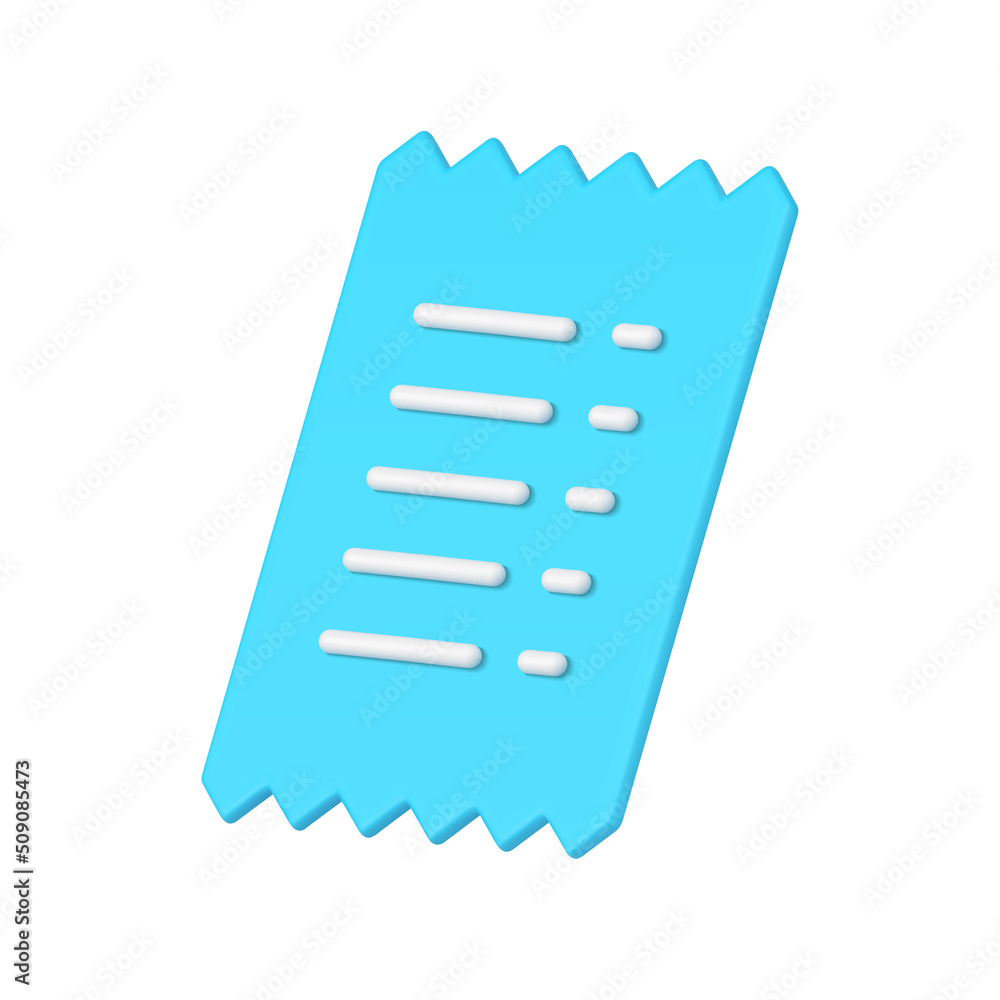 Blue glossy paper check banking accounting document bill balance diagonal placed vector illustration Blue glossy paper check banking accounting document bill balance diagonal placed vector illustration