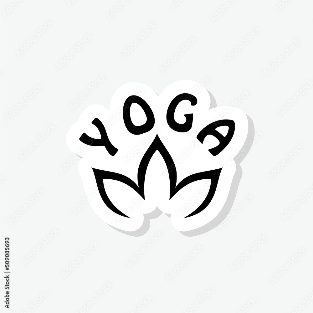 Yoga sticker icon sign for mobile concept and web design Yoga sticker icon sign for mobile concept and web design