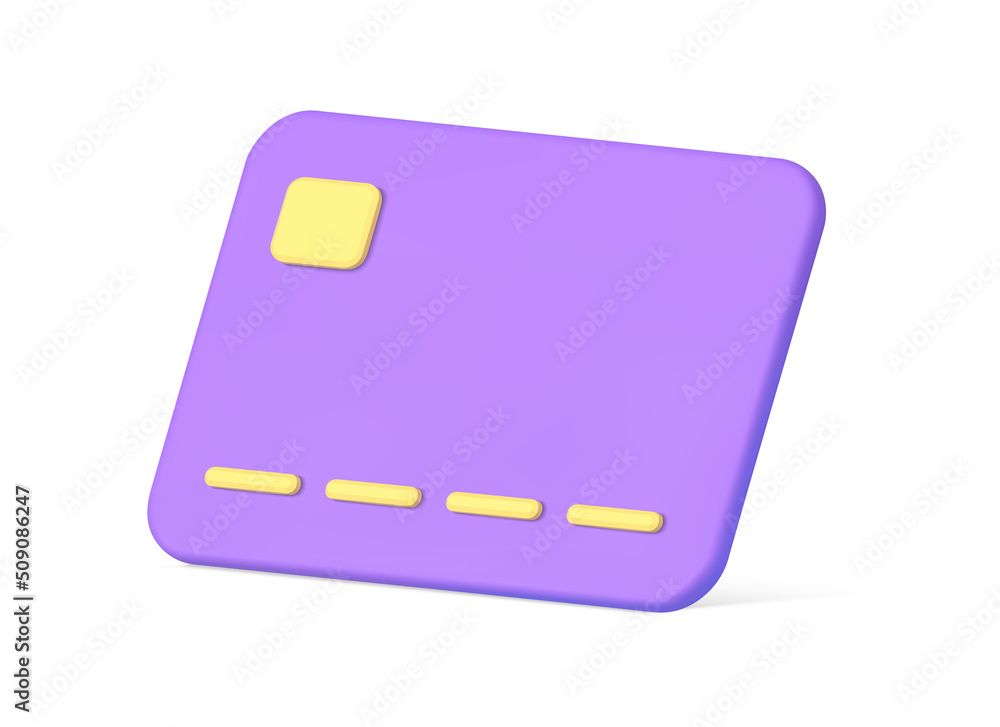 Bright plastic debit card diagonal placed isometric banking commercial e money payment vector Bright plastic debit card diagonal placed isometric banking commercial e money payment vector