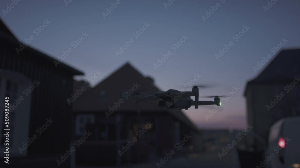 Drone hovering near villas, rural buildings. 60fps Drone hovering near villas, rural buildings. 60fps
