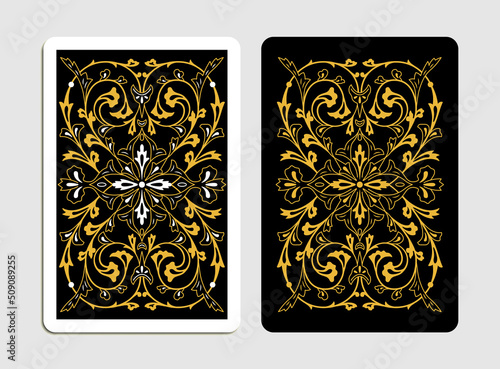 The reverse side of a playing card - back side reverse of playing cards pattern vector