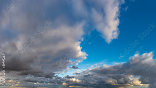 Fantastic thunderclouds at sunrise