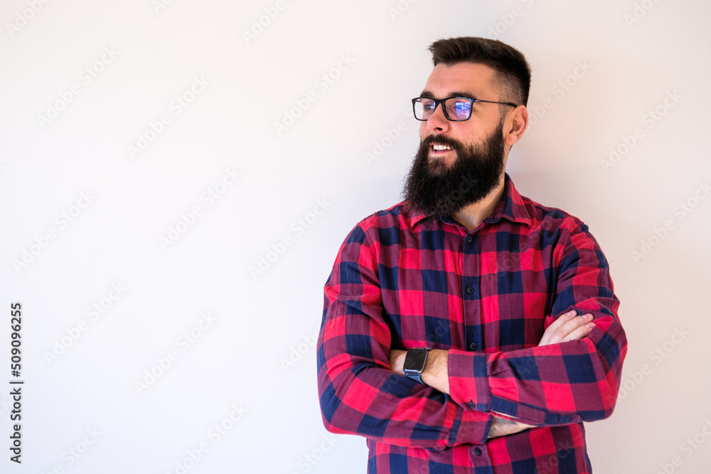 Portrait of happy man who is smiling. Copy space on image for your text or advert. Portrait of happy man who is smiling. Copy space on image for your text or advert.