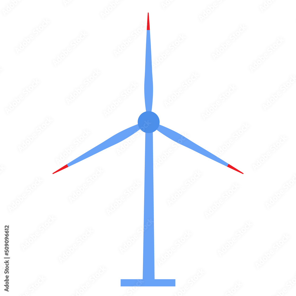 Blue windmill icon isolated on white background Blue windmill icon isolated on white background